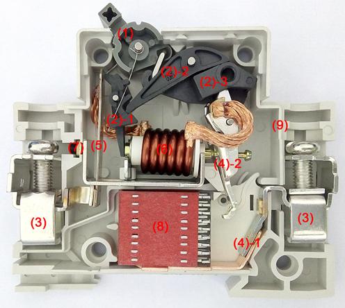 Cấu trúc của bộ ngắt mạch thu nhỏ của Công ty TNHH Điện lực Ôn Châu Juer